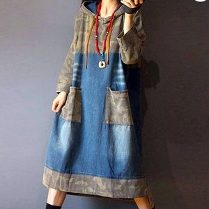 New Long Casual Denim Dress